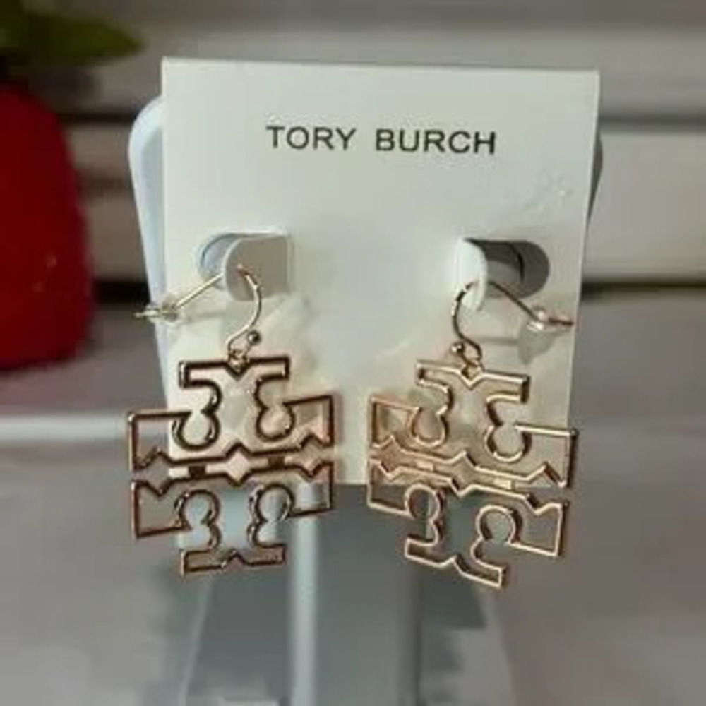 Tory Burch rose gold earrings